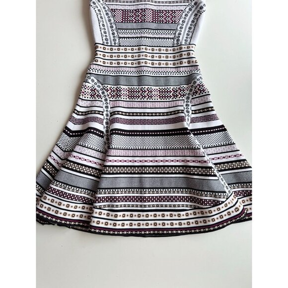 NWOT DVF DIANE VON FURSTENBERG Eleanor Jacquard Knit Fit & Flare Dress, Size M - Picture 5 of 16
